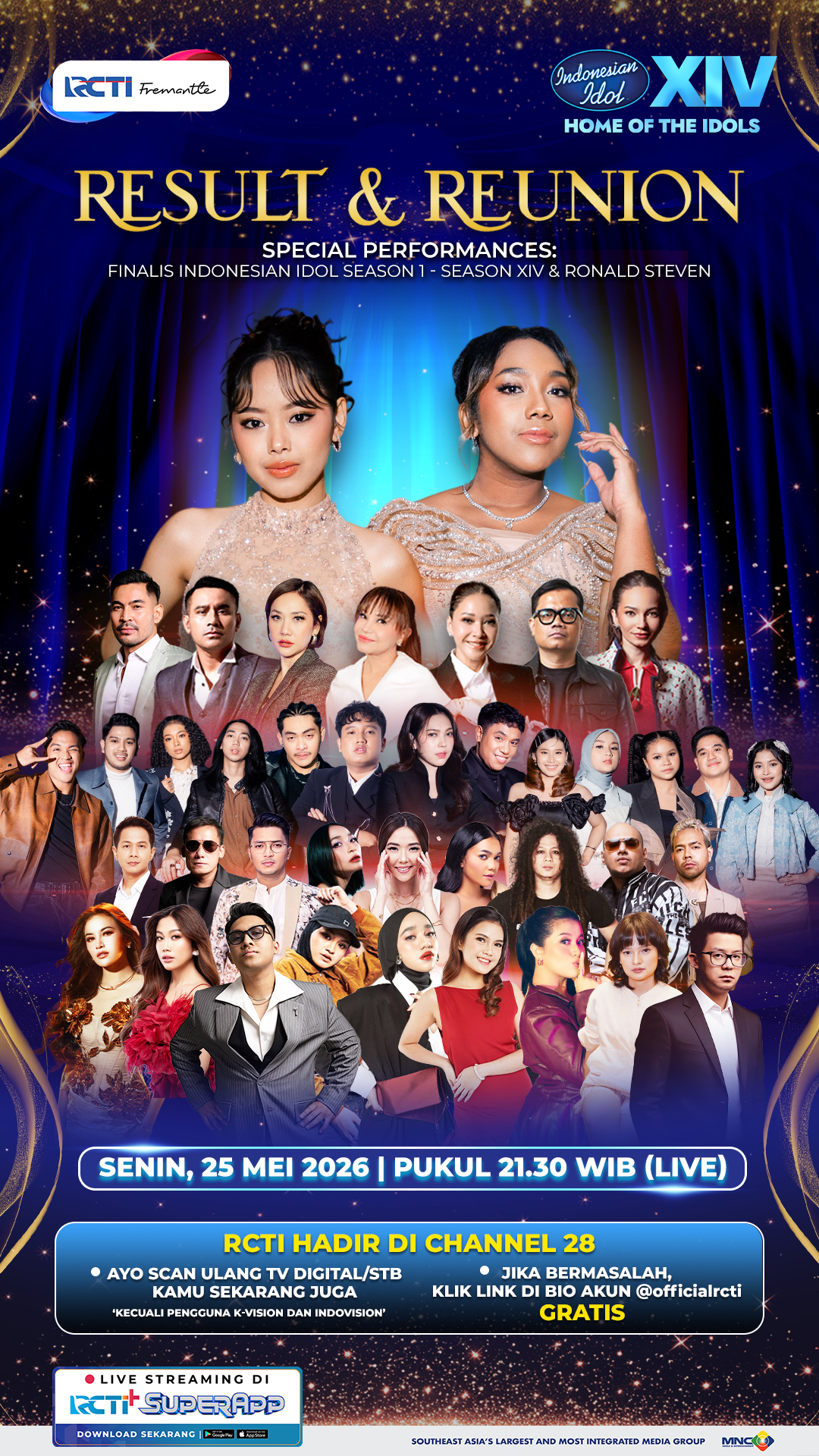 Indonesian Idol Season XIV Result & Reunion show stage